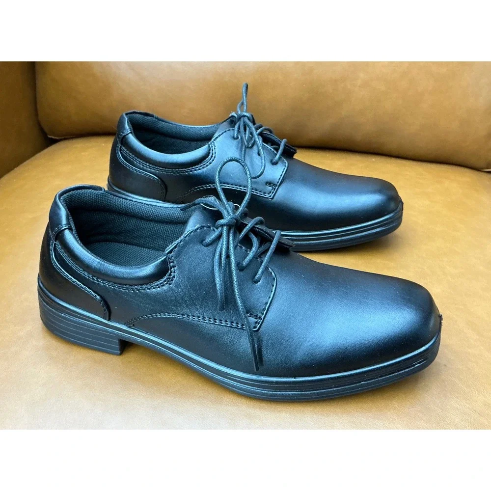Deer Stags Blazing Dress Shoes Boys Size 4M Black New Oxford Lace Up 24655
